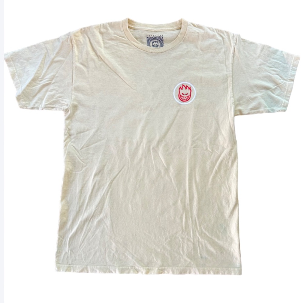 Spitfire wheels skateboard shirt size large yellow